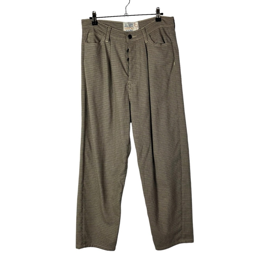 Sandrine Rose Brown Houndstooth High Rise Trousers‎ 28